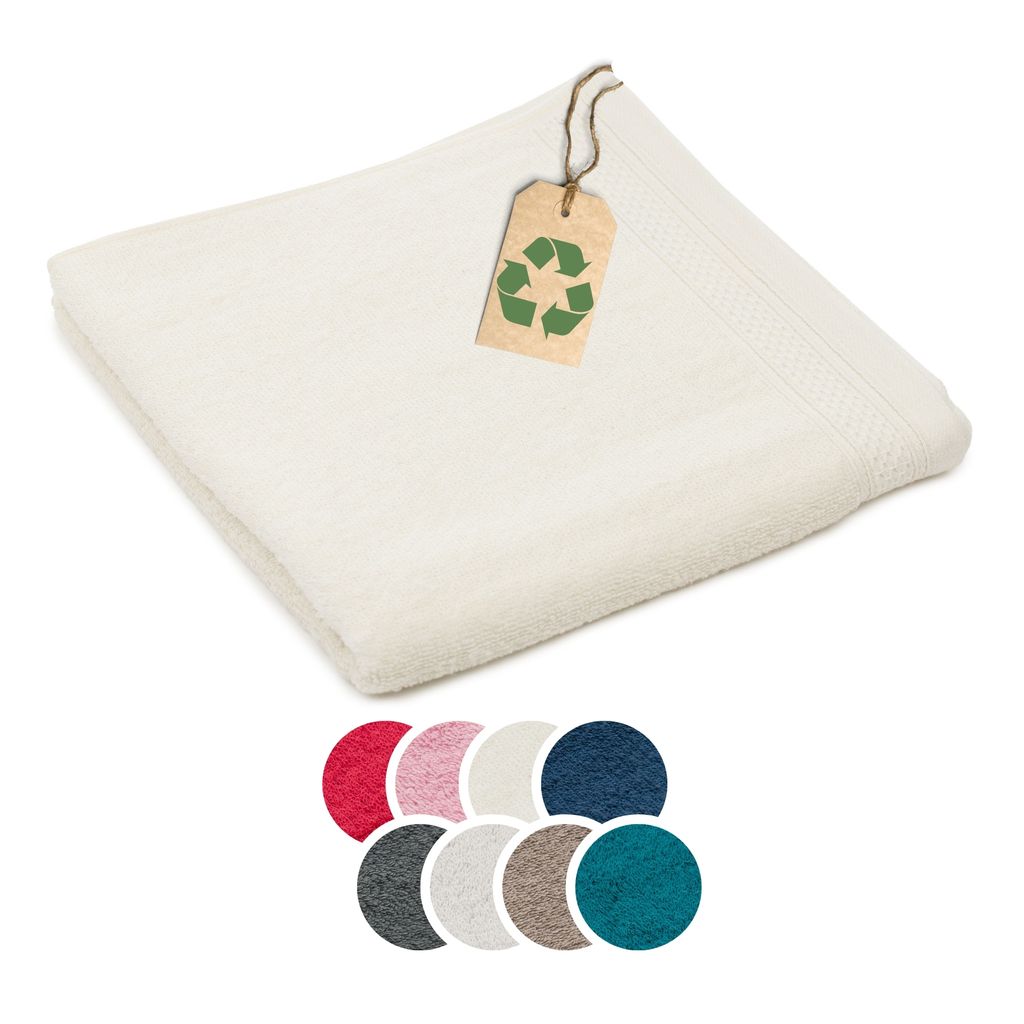 liebling Handtuch aus recycelten Materialien, 65% recycelte Baumwolle, 35% recycelte PET-Produkte, 50 x 100 cm, ressourcenschonend, creme