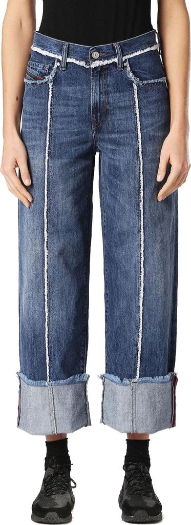 Diesel Widee 084TE Damen Jeans Hose Culotte Straight