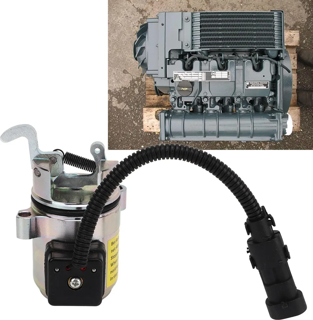 Solénoïde d'Arrêt Carburant 12V pour Moteurs Deutz F2L2011 BF3L2011