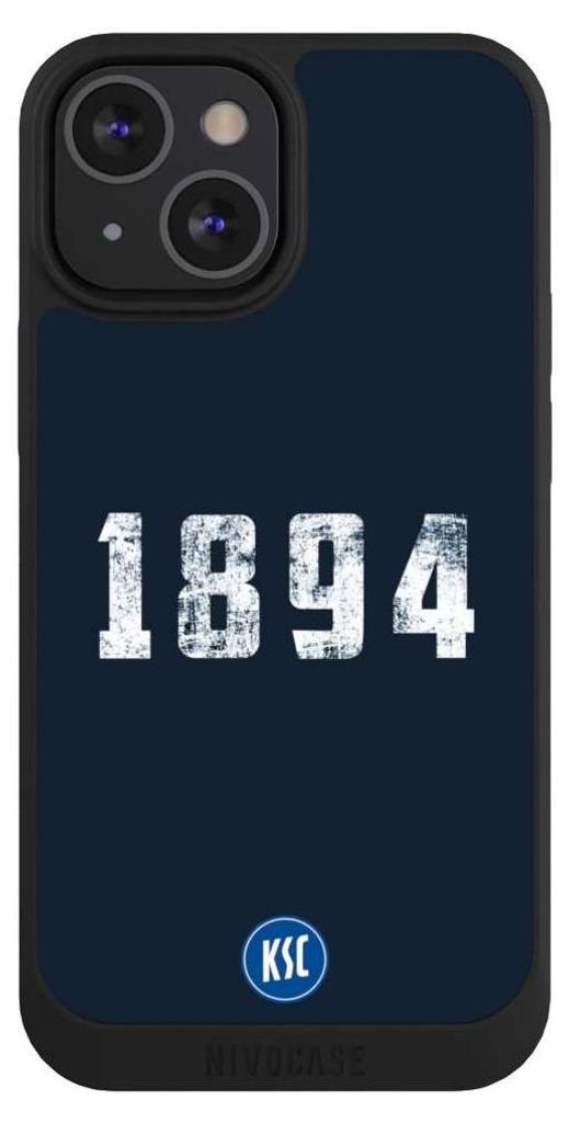 NIVOCASE Handyhülle für Apple iPhone 13 Mini Hülle NIVOpure Case Schwarz Bundesliga KSC Karlsruher SC