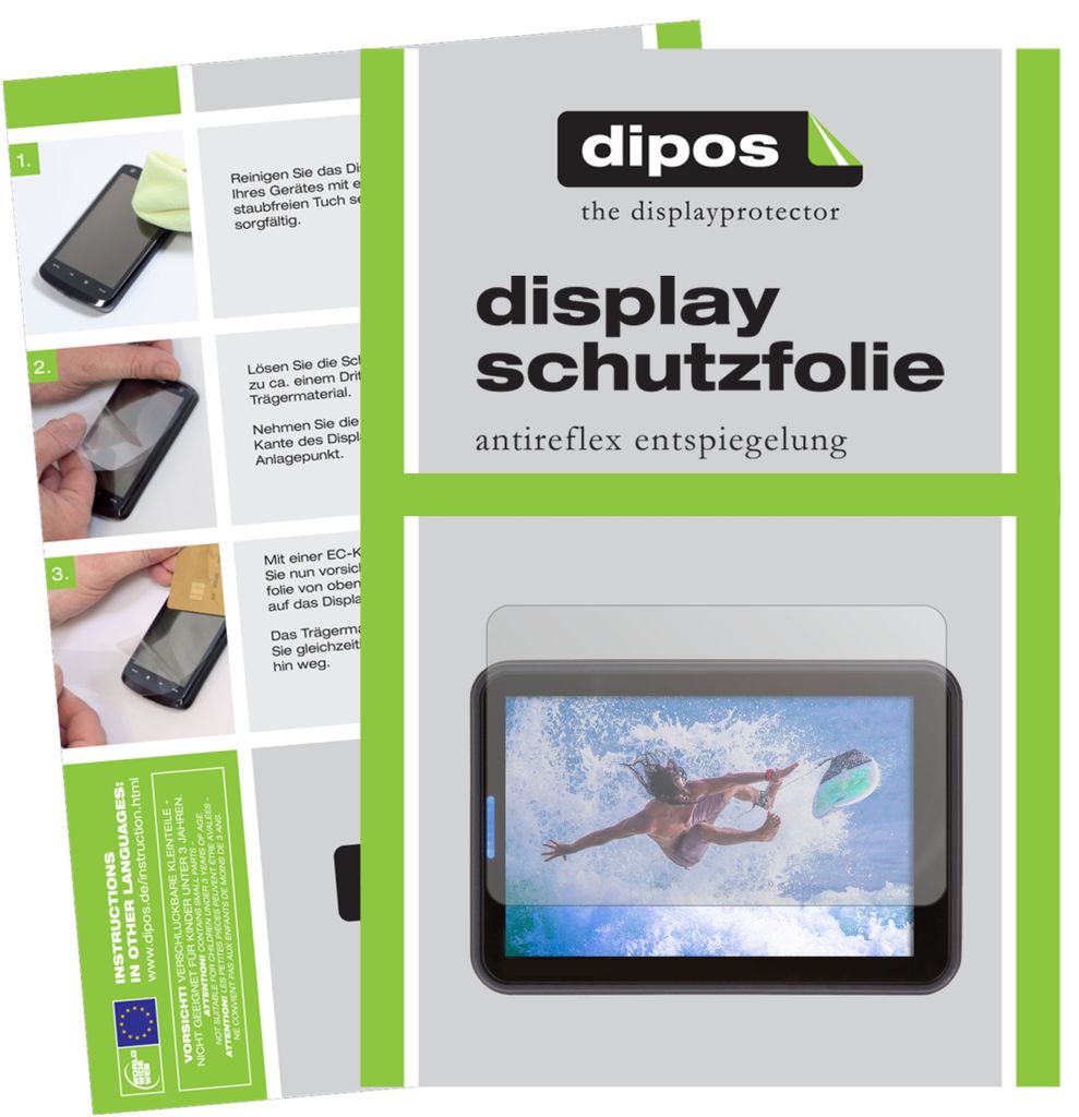 2x Schutzfolie für Rollei 560 Touch matt Displayschutzfolie Folie Display Schutz dipos
