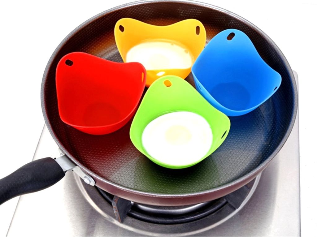 APT AG669A Silikonform zum Kochen von Eiern ohne Schale, 4 Stück