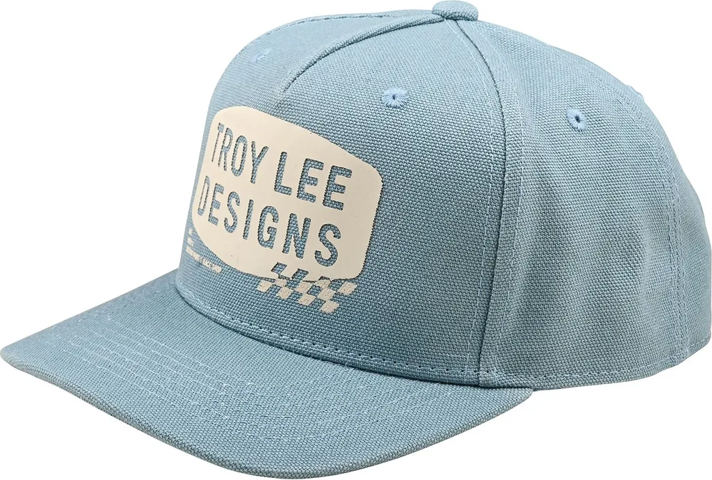 Cappello snapback curvo Troy Lee Designs, timbro, blu fumo, taglia unica