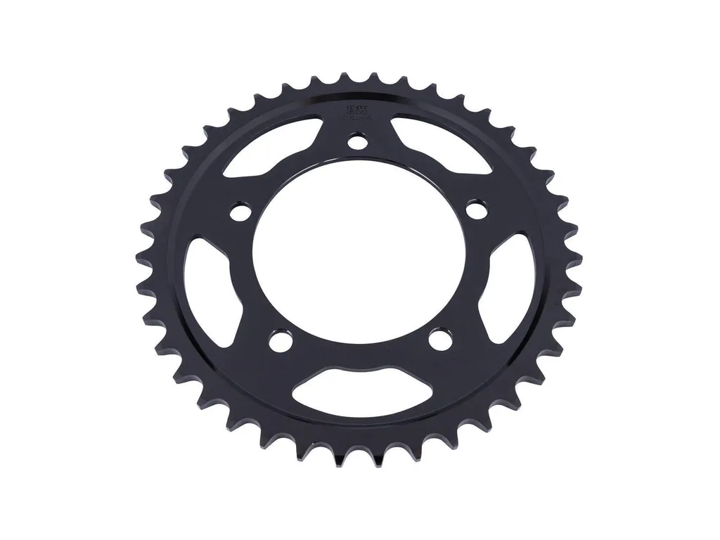 Couronne arrière moto RK 5910 acier noir 43 dents pas 525 renforcée