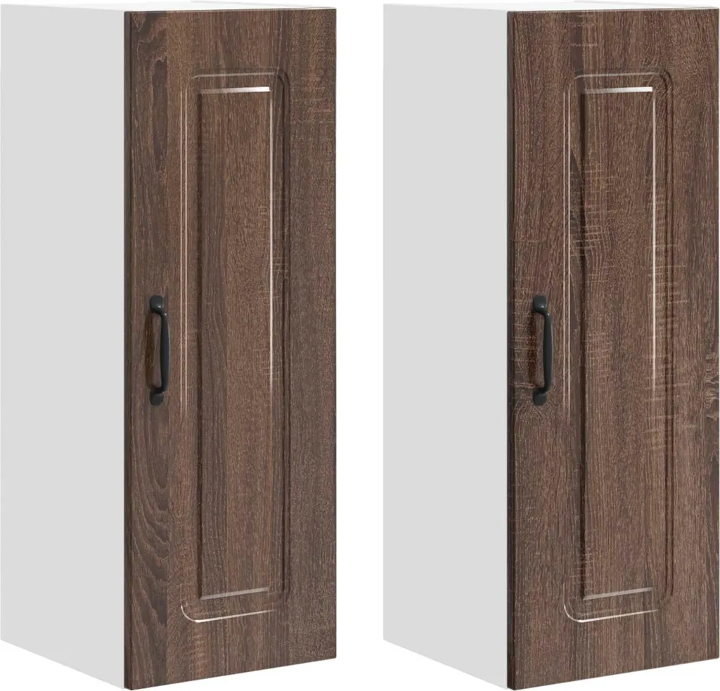 Set 2 Mobili Kalmar Cucina Rovere Marrone 30x31x80 cm Online