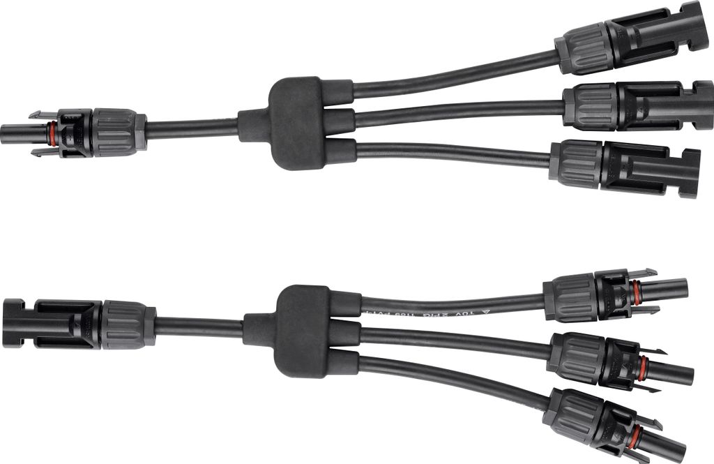 enjoy solar Solarstecker 3-fach mit 20 cm Kabelverlängerung, IP67, PV-Steckverbinder, 0% MwSt.