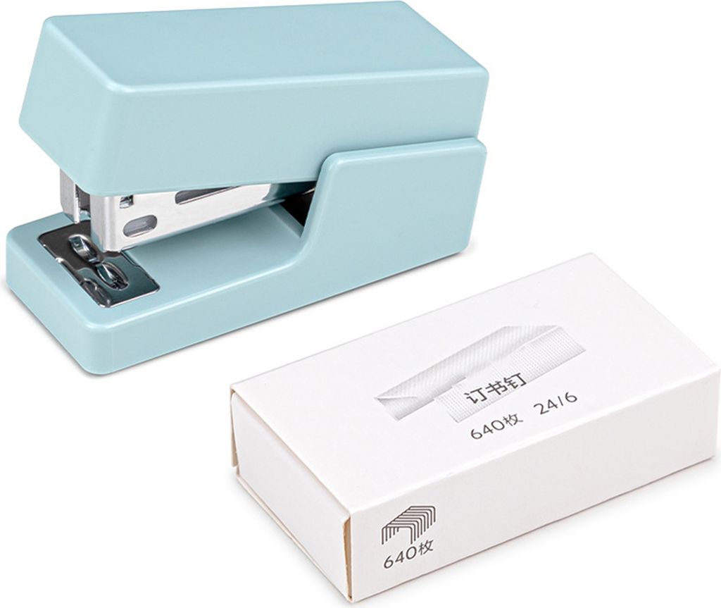 1 Set Mini Stapler Labour-sparend hohe Effizienz Anti-Skid Bottom Pad Handheld Bindung Tragbares Papier Ziellier-Stapler-Bürozubehör täglich Geb...
