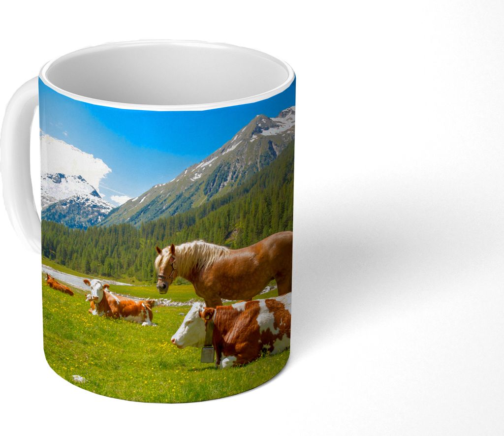 MuchoWow® Tasse Kaffeetasse Kaffeebecher 350 ml Kühe - Produktbild 