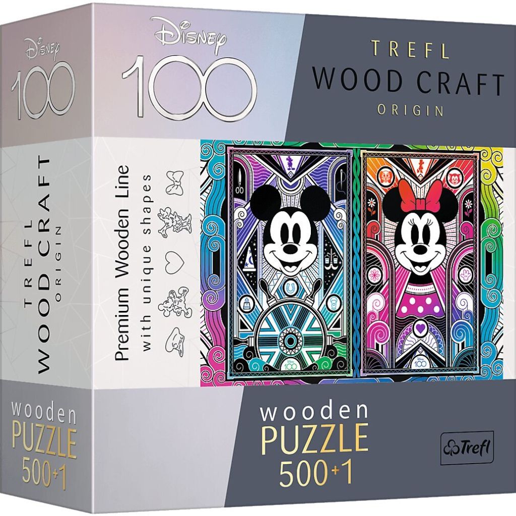 TREFL Wood Craft Origin Puzzle Mickey Mouse und Minnie 501 Produktbild 