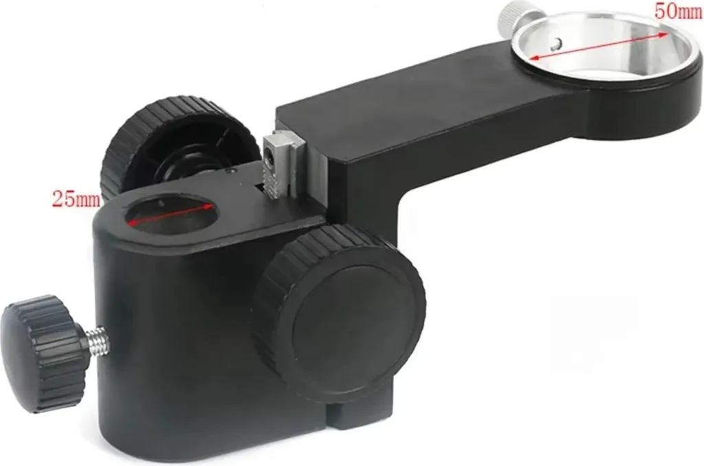 Support pour microscope à bras pivotant en acier noir réglable 50cm - 4
