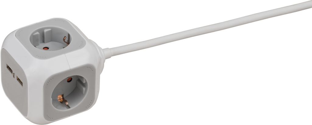Brennenstuhl 1150100, 1,4 m, Vnitřní, Typ F, IP20, Šedá, Obrázek produktu 