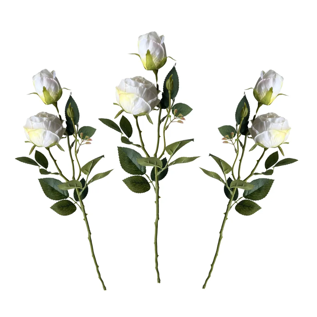 Bouquet de fleurs de soie blanches réalistes pour centre de table