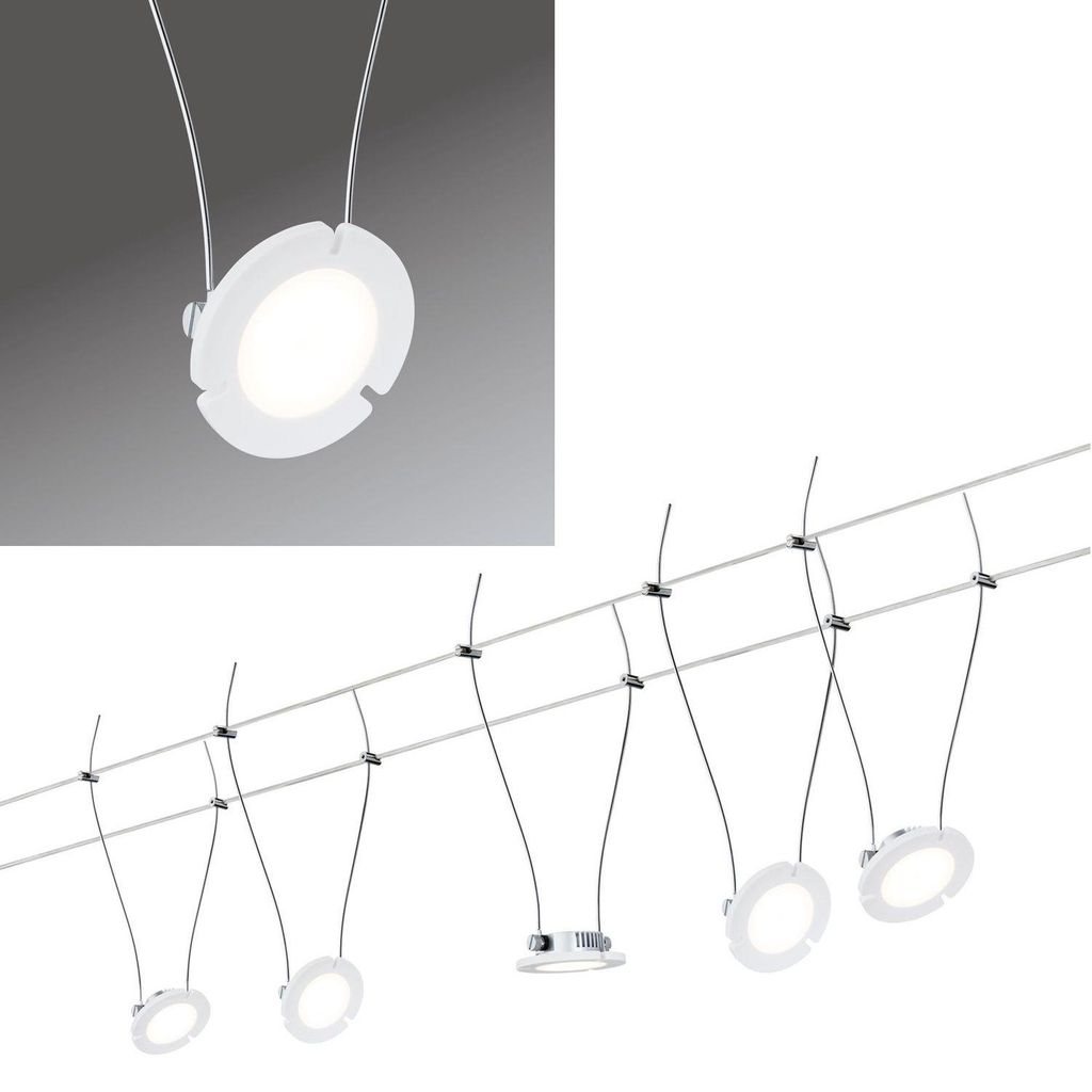 Paulmann Wire Systems DC Set DaisyLED 5x4W Chrom matt Produktbild 