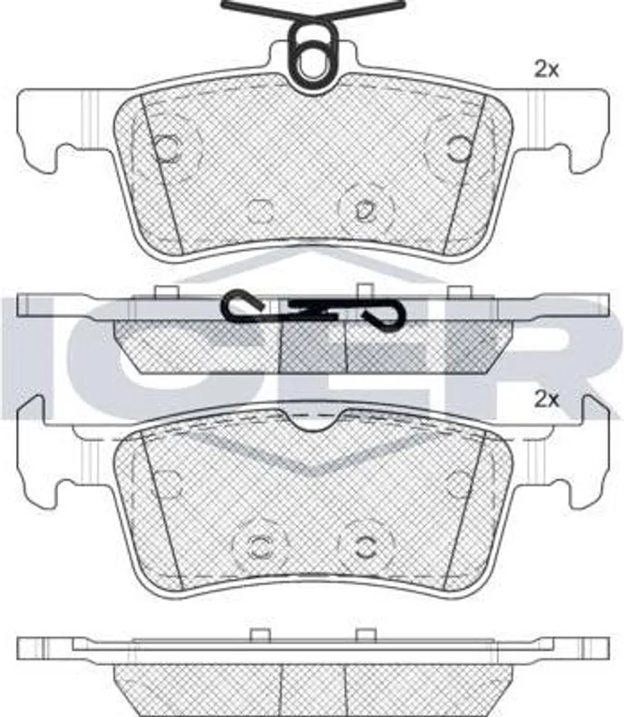 Plaquettes ICER 182174-208 Haute Résistance - Compatible OE 1611331480
