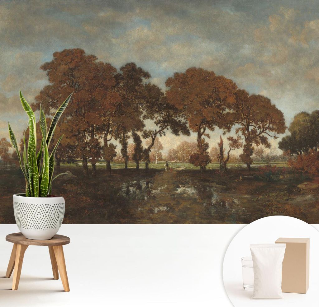 Fototapete - 208x146 cm - Tapete - Wandtapete - Wandbilder - Dekofolie - Tapete Folie - Wand - Dekoration - Wohnzimmer - Idyllische Landschaft
