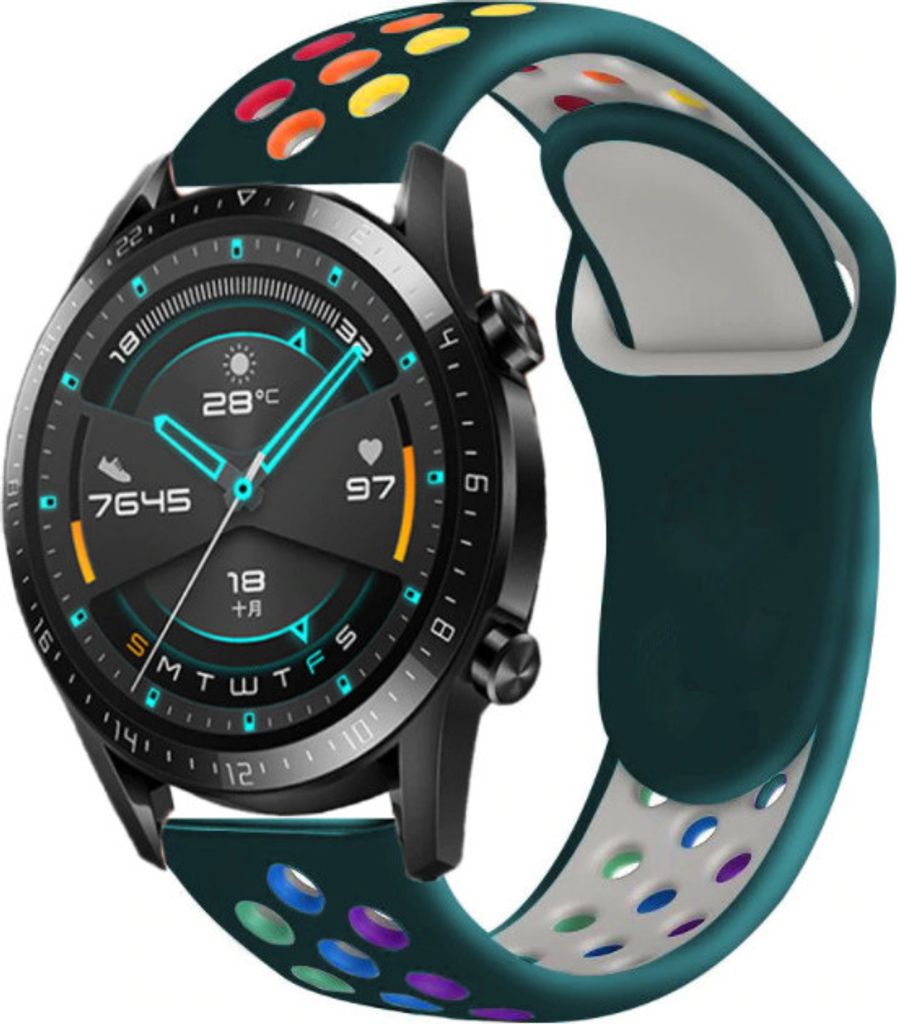 Strap-it Huawei Watch GT 2 Sport Armband (Buntes Kieferngrün)