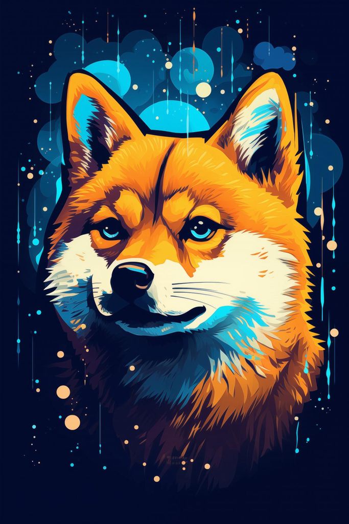 Plakat 30x45cm Fuchs im Weltraum