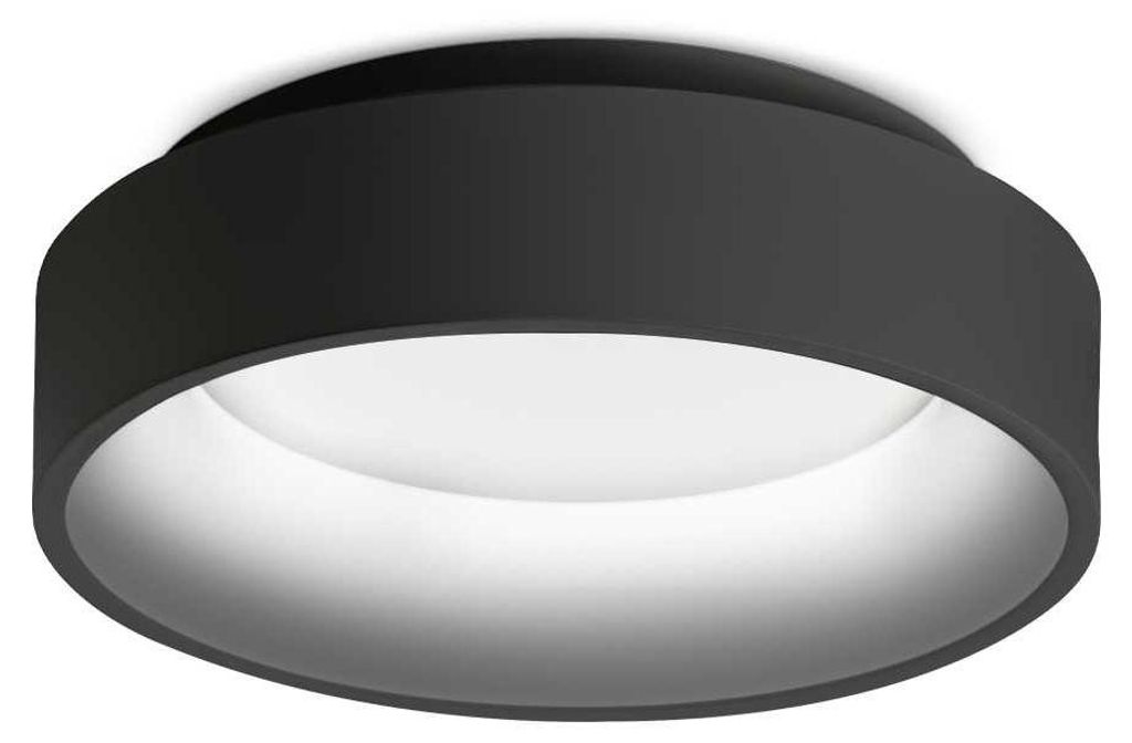Moderne Deckenleuchte Ziggy Metall Schwarz Led 22W 3000K Warmes Licht