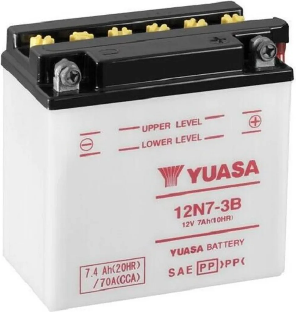 Batterie Plomb Acide Yuasa 12N7-3B 12V 7Ah pour Moto et Scooter