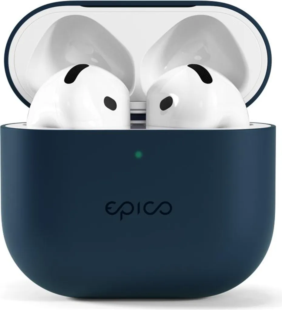Cover Silicone Blu Epico per AirPods 4: Antiurto e Compatibile Wireless