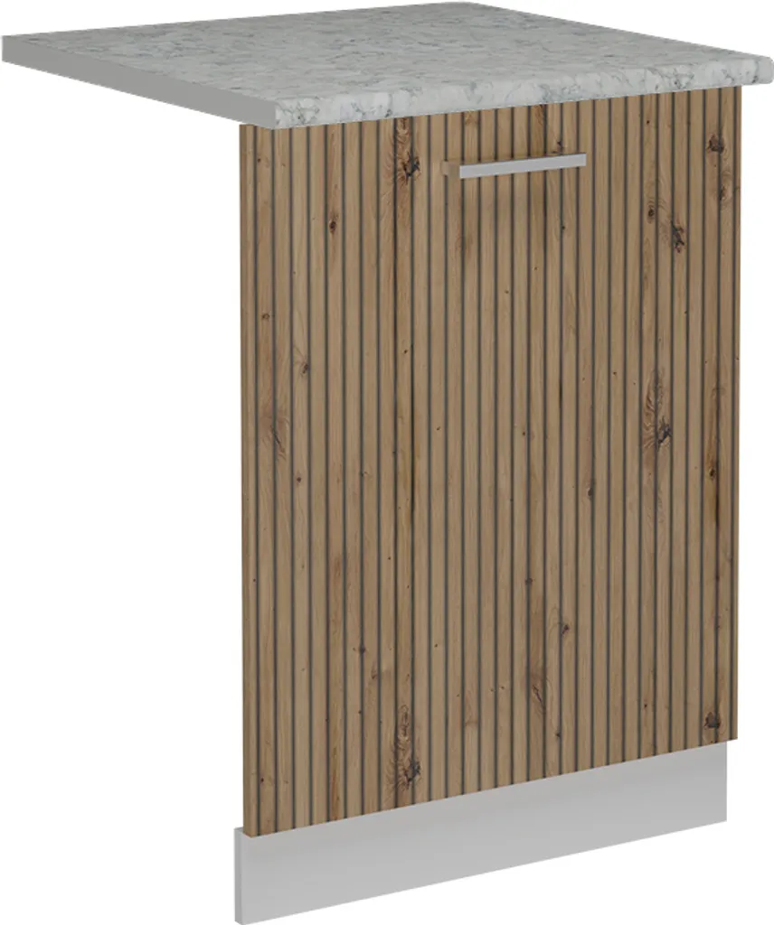 Coperchio Vicco R-Line 60cm per Lavastoviglie Rovere e Bianco Marmo