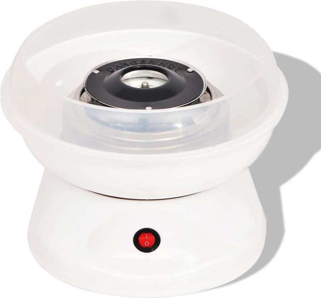 vidaXL Macchina per zucchero filato 480 W Bianco Immagine del prodotto 