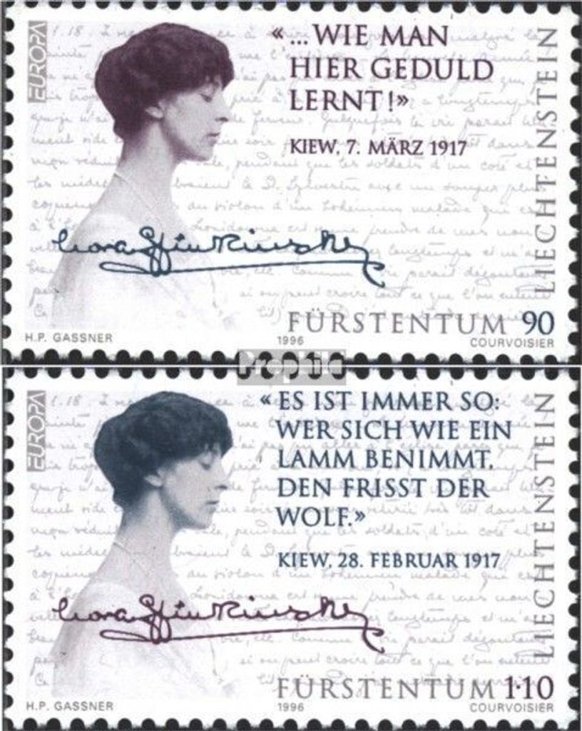 Briefmarken Liechtenstein 1996 Mi 1124-1125 (kompl.Ausg.) gestempelt Berühmte Frauen