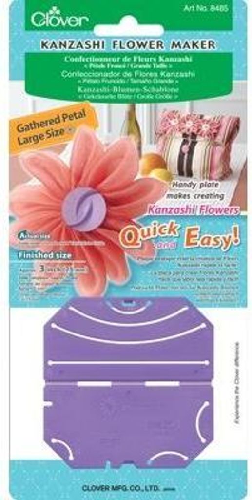 Kanzashi Blumen Schablone gekräuselte Blüte, groß