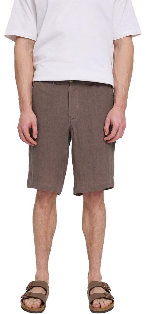 Mazine Herren Short Regular Linen Shorts, Größe:S, Farben:grey brown