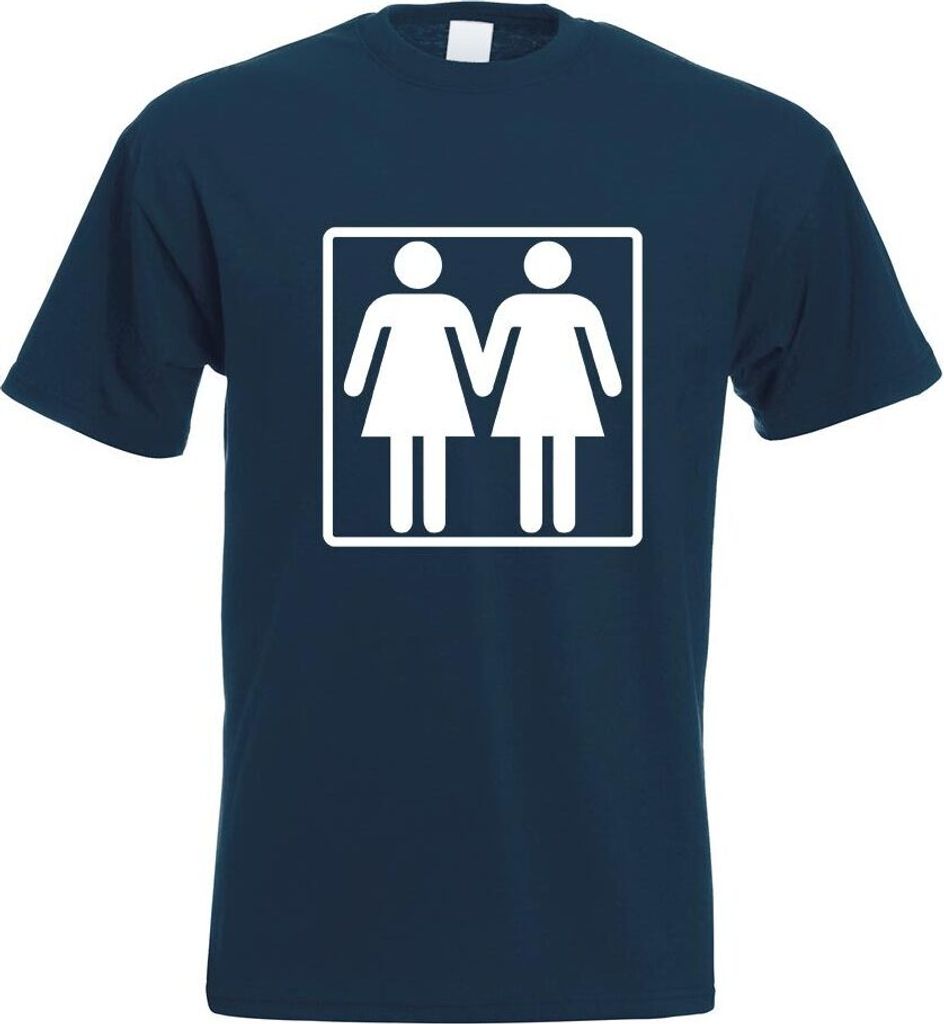Kiwistar - T-Shirt - Navy - Lesbisch Motiv Bedruckt Funshirt Design Print - mit Motiv Bedruckt - Funshirt Design - Sport - Freizeit - Herren - XL