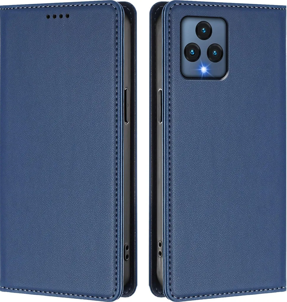 Custodia Slim Blu Scuro per T-Mobile REVVL 6 - Pelle Sintetica di Qualità