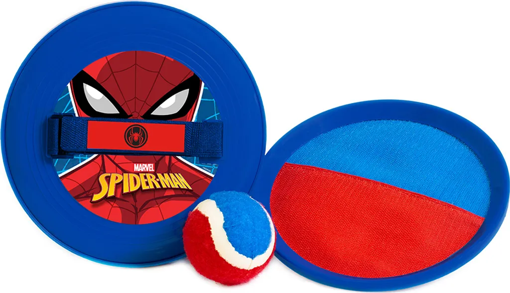 Raquettes à Velcro Spider-Man avec Sangles Ajustables et Balle Grip