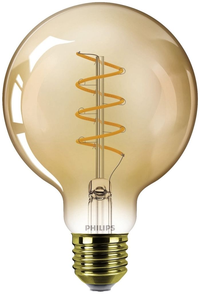 Philips Filament-Lampe Bernstein 40W G95 E27, 5,5 W, 40 W, Produktbild 