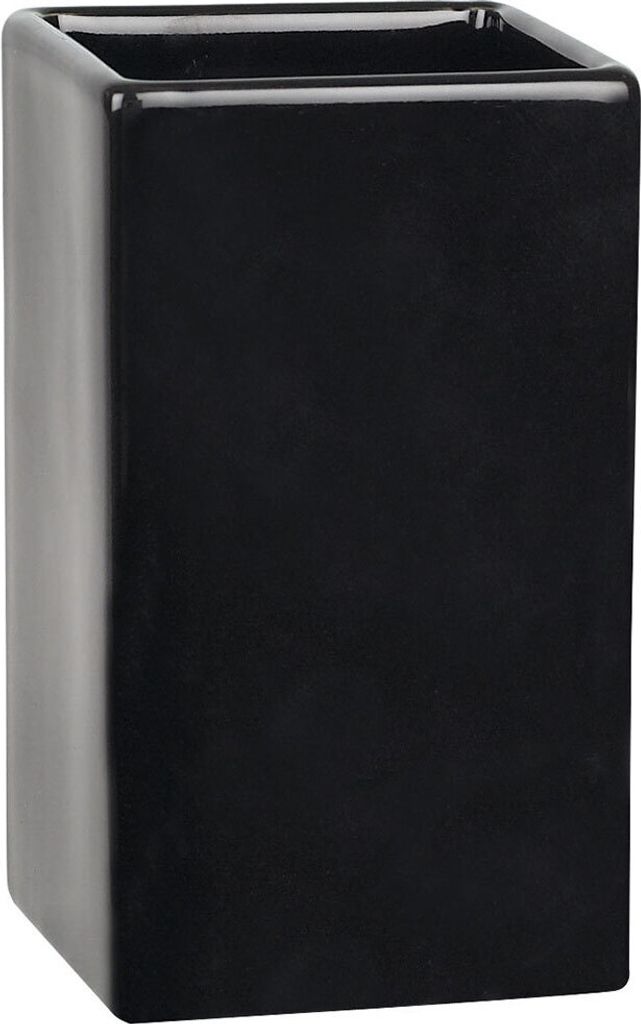 Spirella Zahnputzbecher QUADRO Schwarz