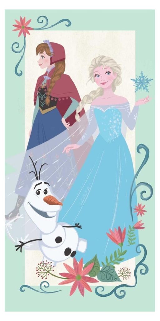 Ręcznik kąpielowy Frozen Anna, Elsa & Olaf 70 x 140 cm Zdjęcie produktu 