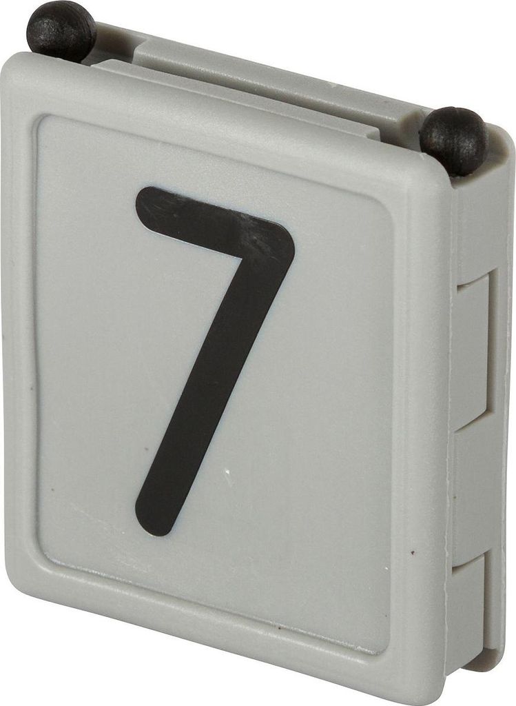 Kerbl Halsbandnummer DUO, 1-stellig 6er Pack grau