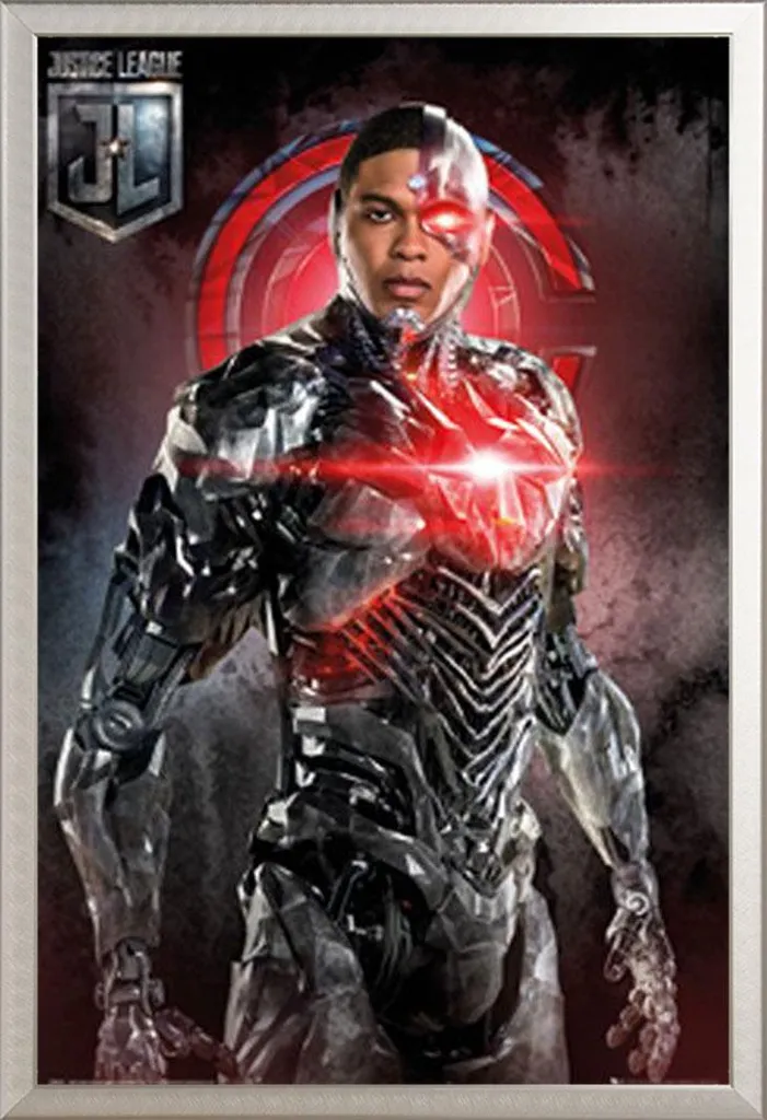 Offerta Poster Cyborg Justice League + Cornice Shinsuke® Argento