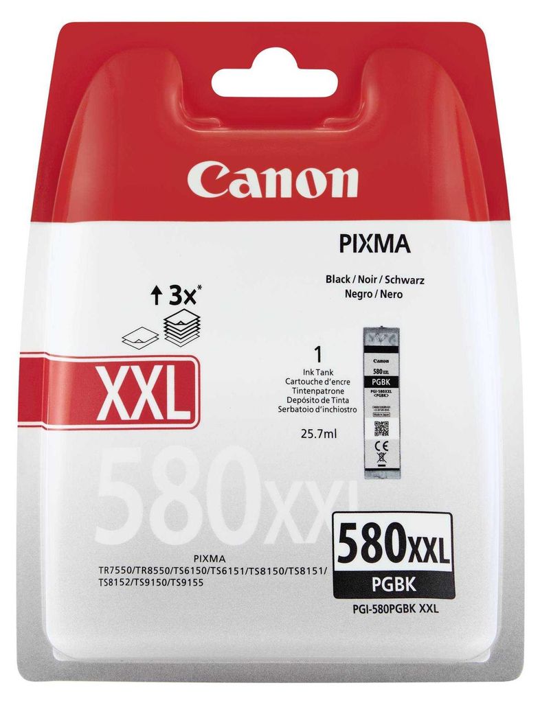Canon PGI-580PGBK XXL - 25,7 ml - Formato XXL - Nero - Immagine del prodotto 
