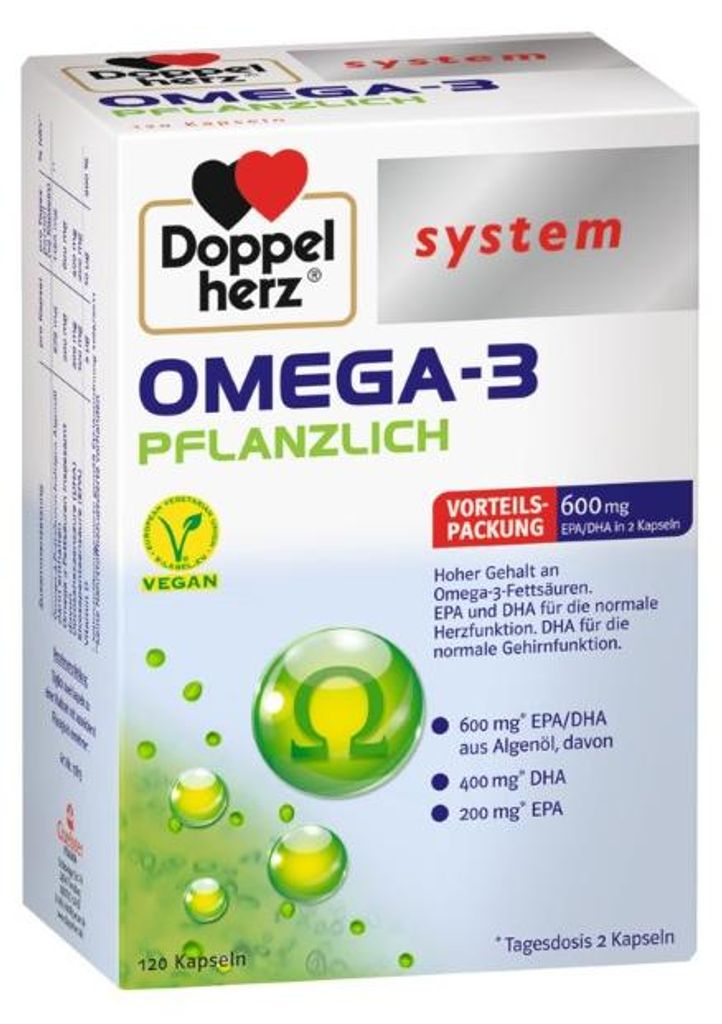 Doppio Cuore Omega-3 Sistema Vegetale Capsule 120 Capsule Immagine del prodotto 