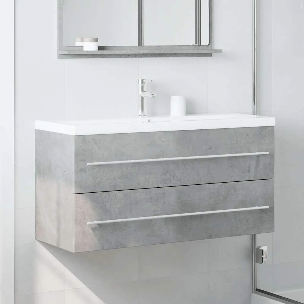 Mobile Bagno 100x38,5x48 cm Grigio Cemento Maison Exclusive | Offerta - 3