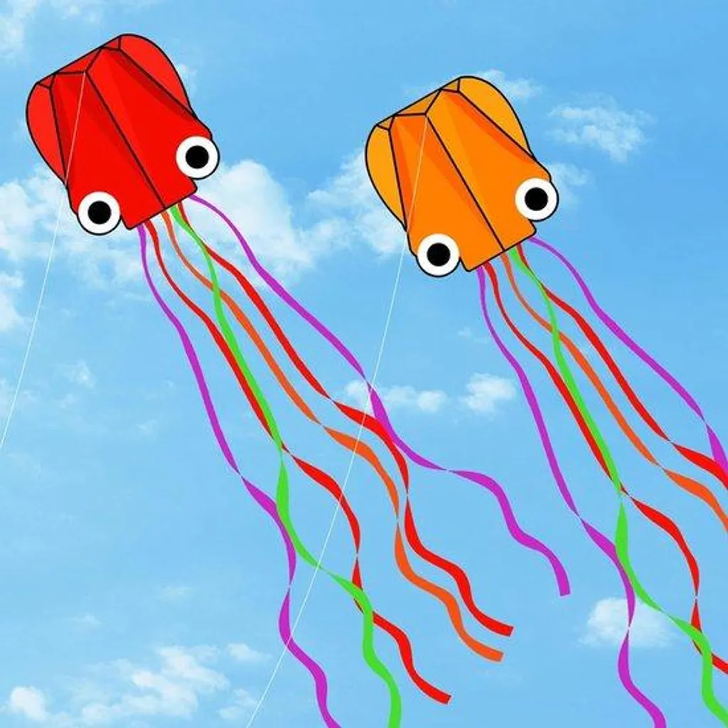 Cerf-volant Octopus Incassable sans Montage - Lot de 2 Prêt à Voler