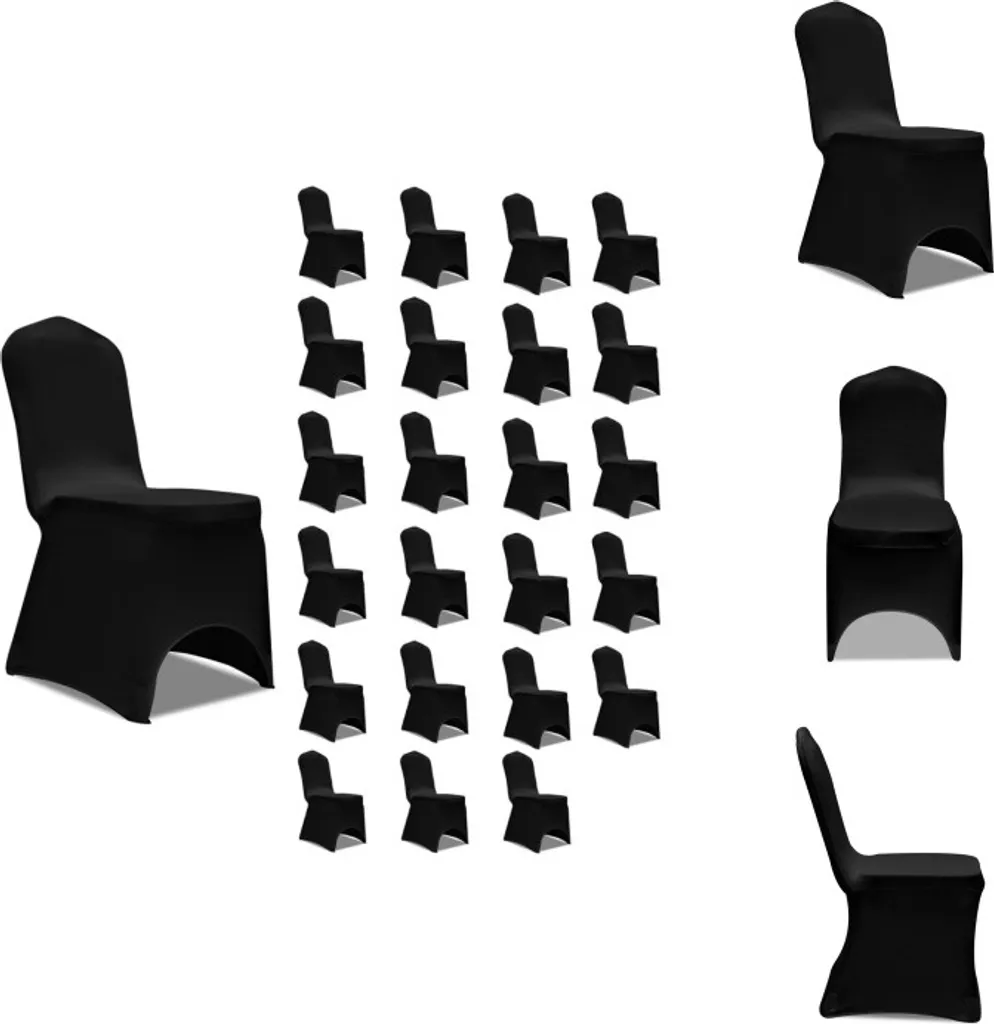 24 Coprisedie Neri Professionali vidaXL | Arredo Ristorante e Catering