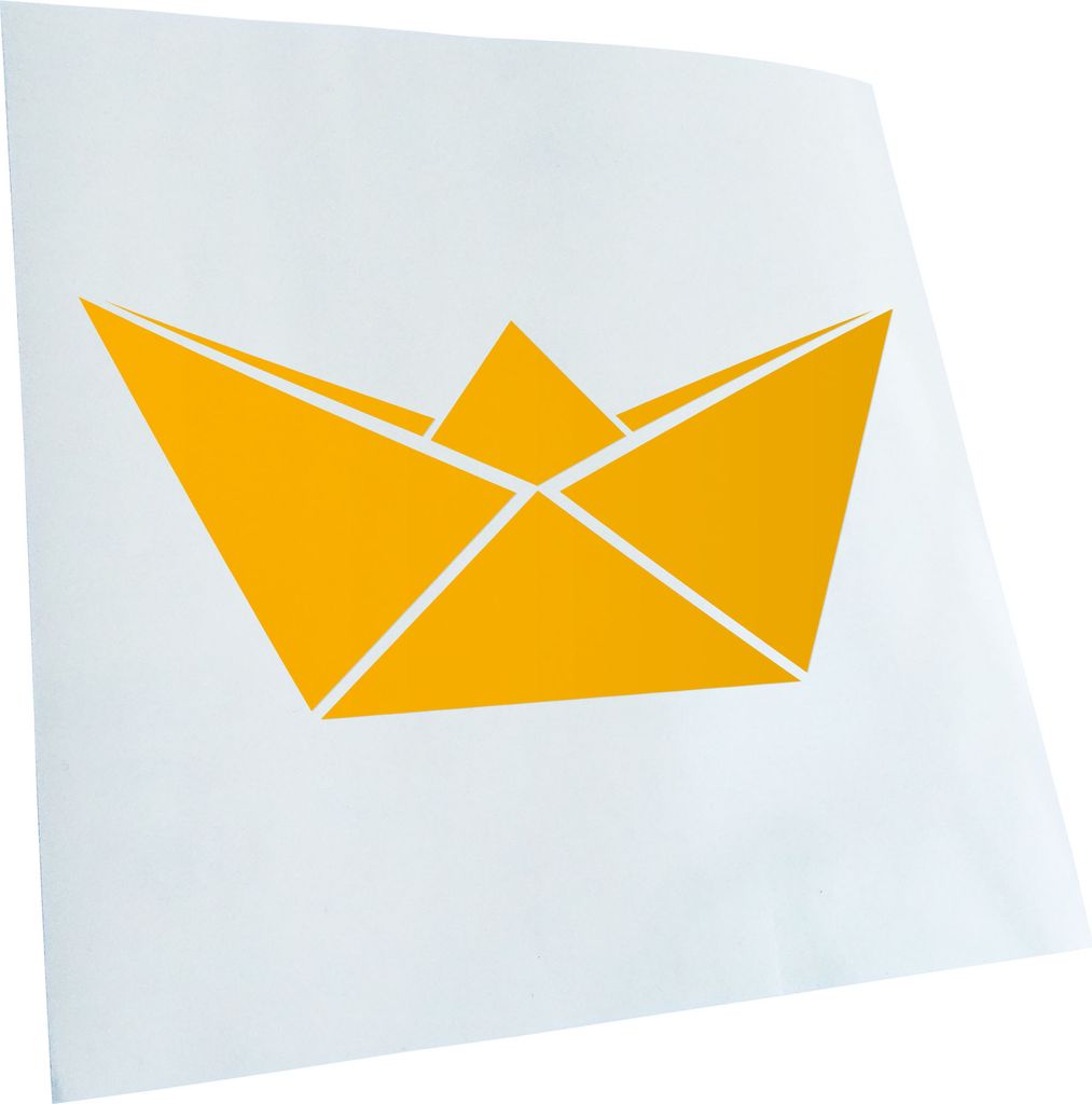 Kiwistar - Autoaufkleber - Papierfalten Schiffchen - Weiss - 20x9cm - Aufkleber für Auto, Laptop, Fahrrad, LKW, Motorrad mehrfarbig JDM Decal Racing