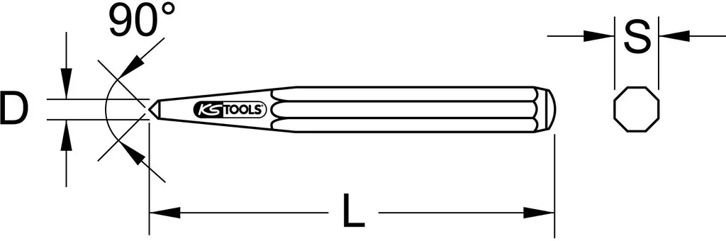 Grains, 8 edges, Ø 6mm KS Tools 1620364