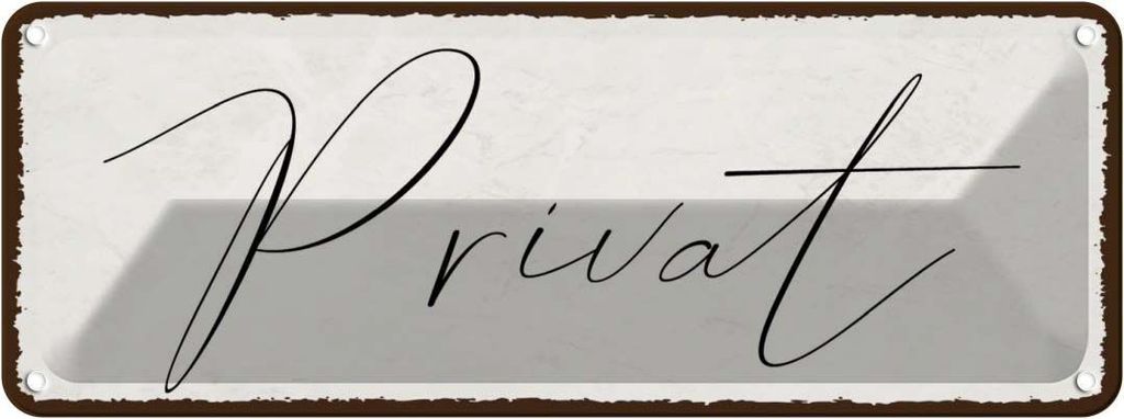 vianmo Blechschild 10x27 cm Privat Dekoration