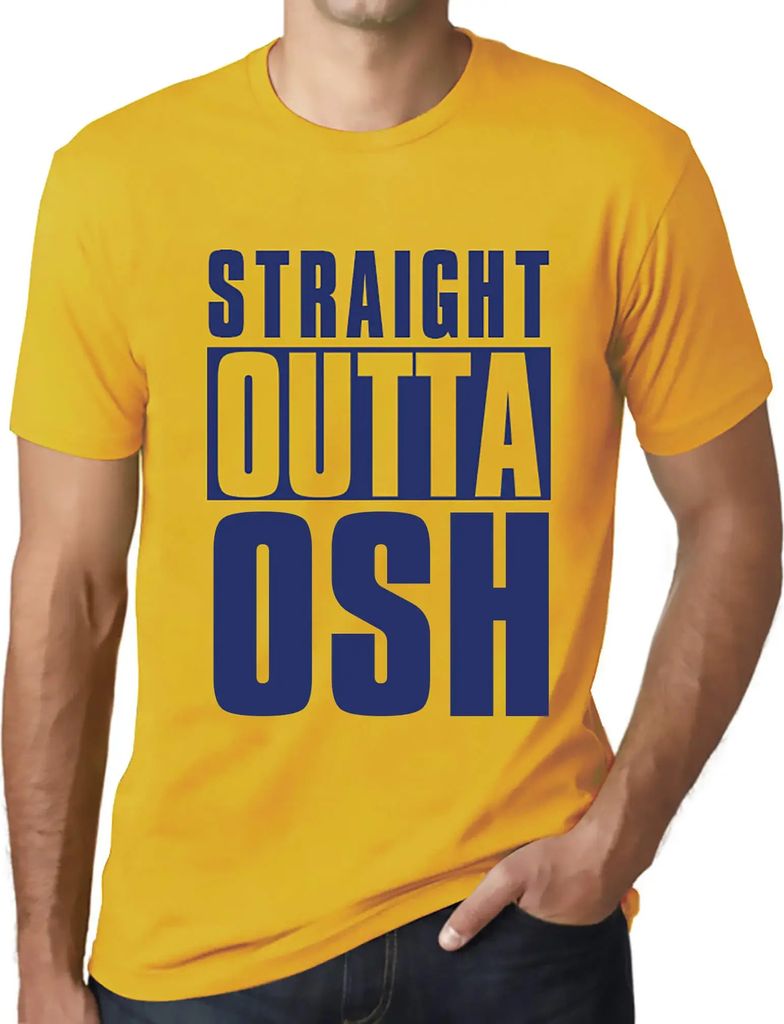 Herren Grafik T-Shirt Direkt aus dem Osh – Straight Outta Osh – Öko-Verantwortlich Vintage Jahrgang Kurzarm Lustige Druck Geburtstag Geschenk ...