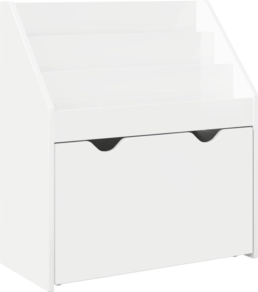 Kinderregal Hochglanz Weiß 60 x 29,5 x 69 cm Holzwerkstoff