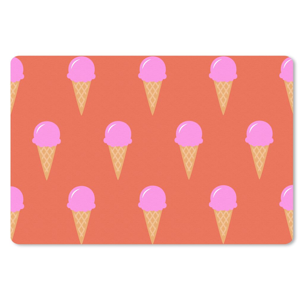 MuchoWow Mauspad Mousepad Eis - Muster - Rosa - Rot 27x18 cm - Mousepads - Maus Mat - Pad - Mausunterlage - Büroartikel - Desk Matten