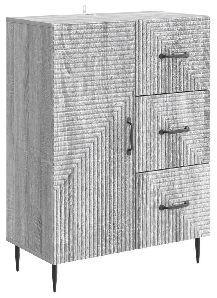 Maison Exclusive - Sideboard Graues Sonoma 66 x 34,5 x 89,5 cm Holzwerkstoff