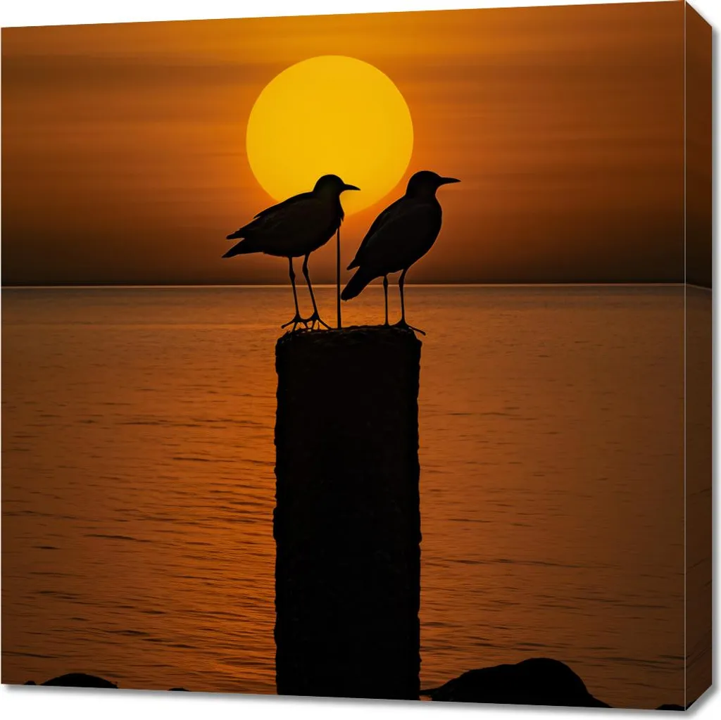 Offerta Quadro Moderno 70x70 Tramonto | Pronto da Appendere